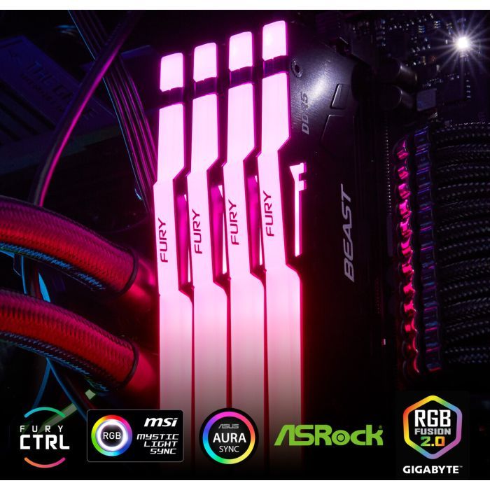 Модуль памяти для компьютера DDR5 32GB 5200 MHz Beast RGB EXPO Kingston Fury (ex.HyperX) (KF552C36BBEA-32) изображение 7