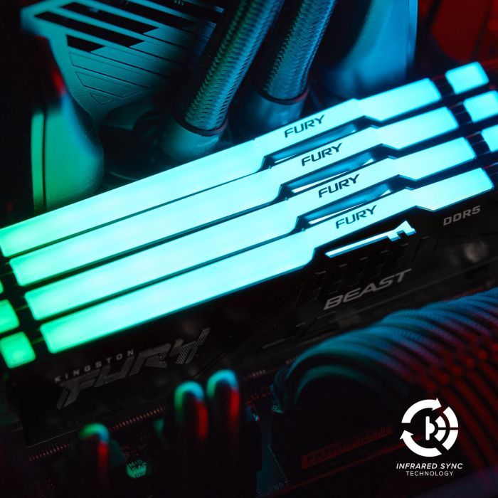 Модуль памяти для компьютера DDR5 32GB 5200 MHz Beast RGB EXPO Kingston Fury (ex.HyperX) (KF552C36BBEA-32) изображение 8