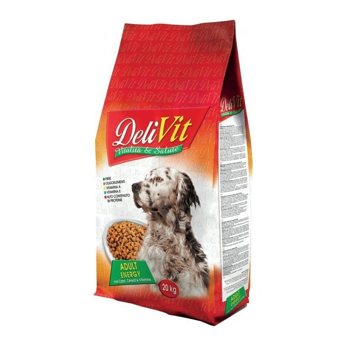 Сухой корм для собак DeliVit Adult Energy с мясом, злаками и витаминами 20 кг (8014556125324)