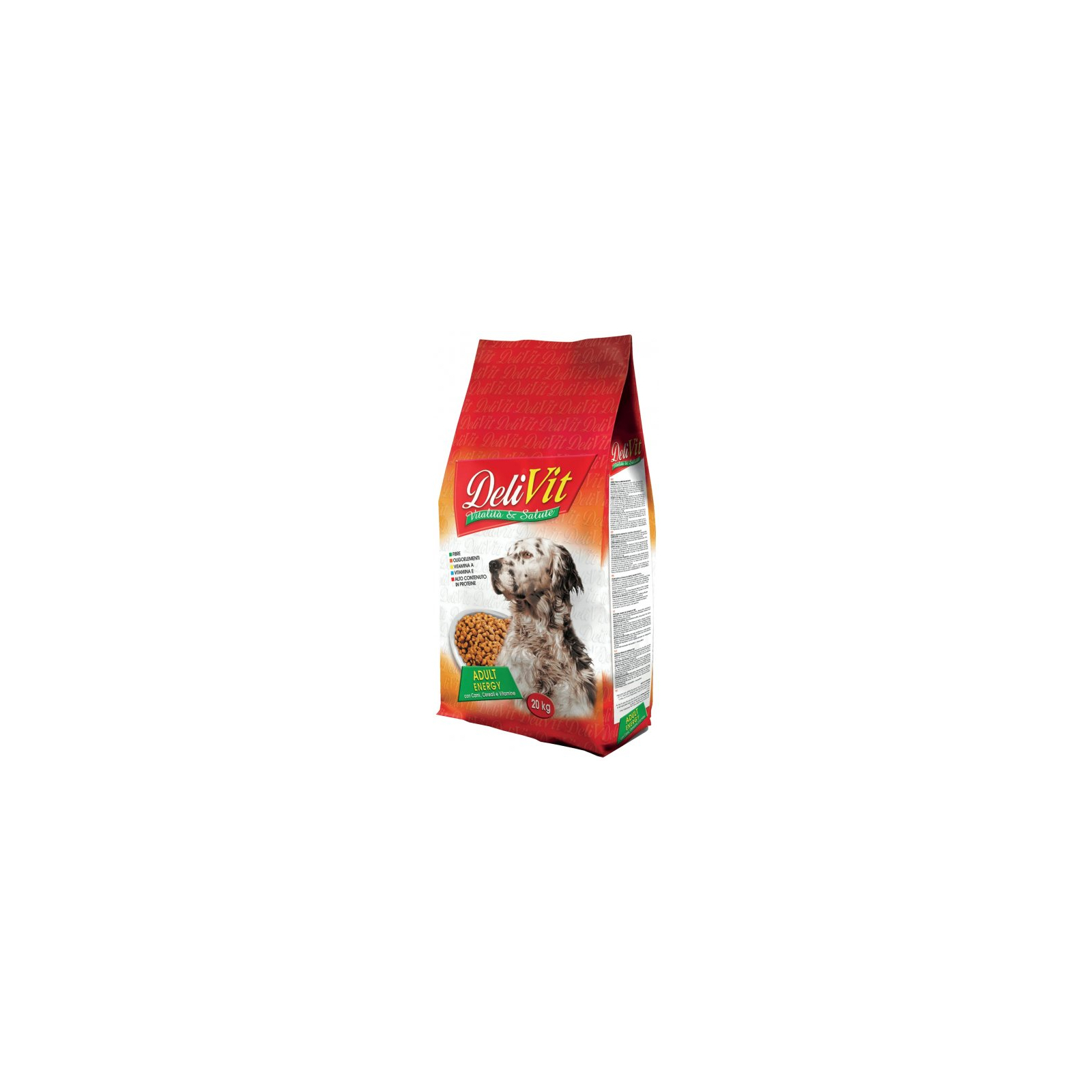 Сухий корм для собак DeliVit Adult Energy з м'ясом, злаками та вітамінами 20 кг (8014556125324)