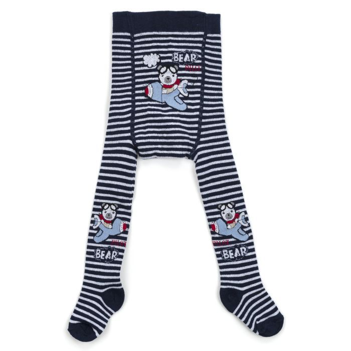 Колготки дитячі BNM з літаком (M0C0301-1343-74B-darkblue) зображення 2