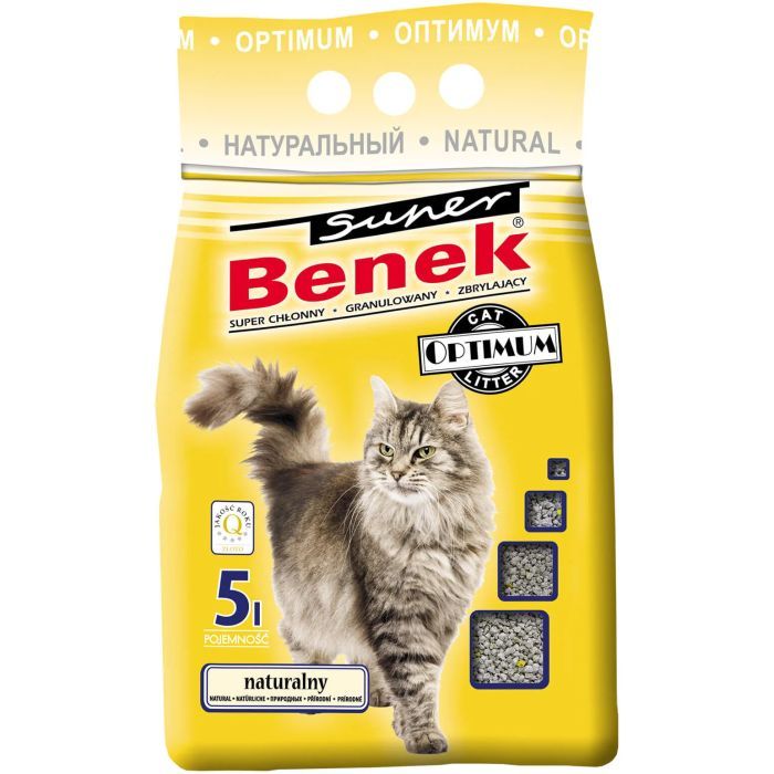 Наполнитель для туалета Super Benek Бентонитовый натуральный 5 л (5905397012627)