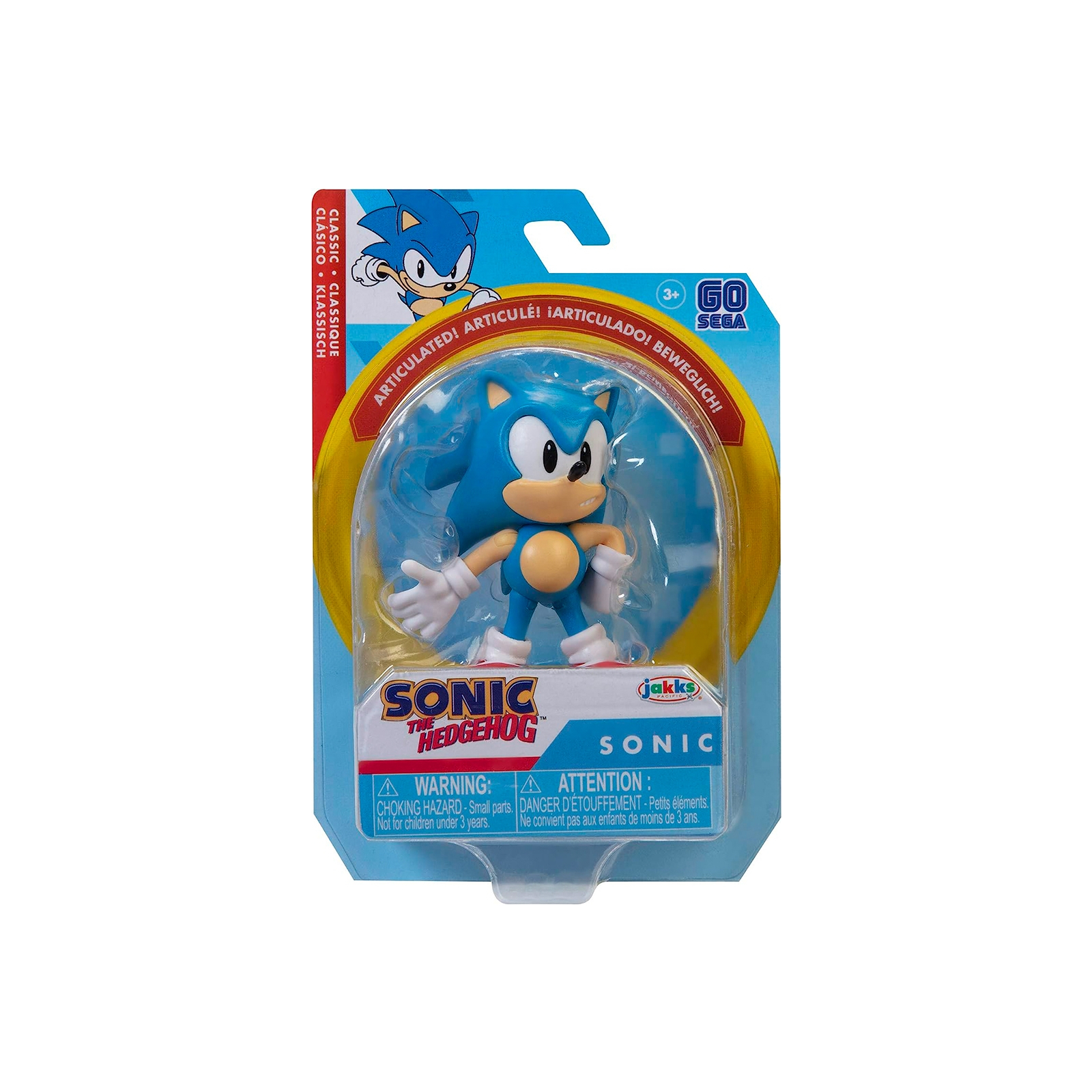 Фигурка Sonic the Hedgehog с артикуляцией – Классический Соник 6 см (40687i-RF1) изображение 6