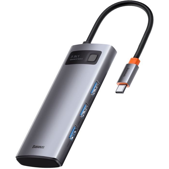 Концентратор Baseus USB3.1 Type-C to USB Type C PD 100W/HDMI 4K 60 Hz/3*USB 3.2 Gen1/ 5in1 (CAHUB-CX0G) зображення 5
