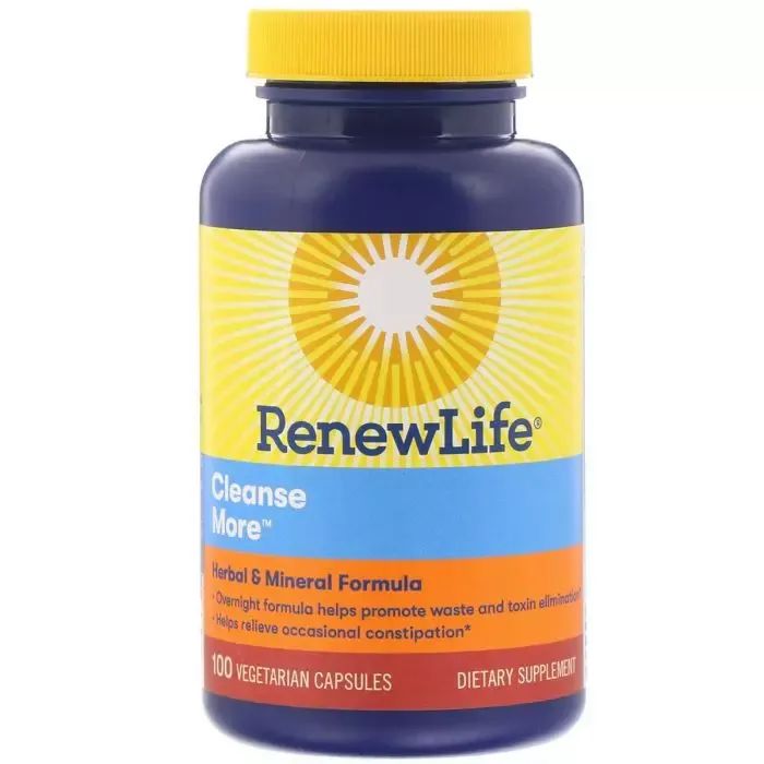Травы Renew Life Комплекс Детоксикация (Средство от Запора), Cleanse More, 100 (REN-53469)