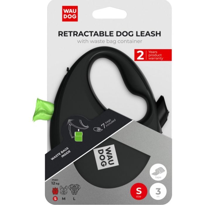 Повідець для собак WAUDOG R-leash з контейнером для пакетів S до 12 кг 3 м фіолетовий (26279) зображення 6