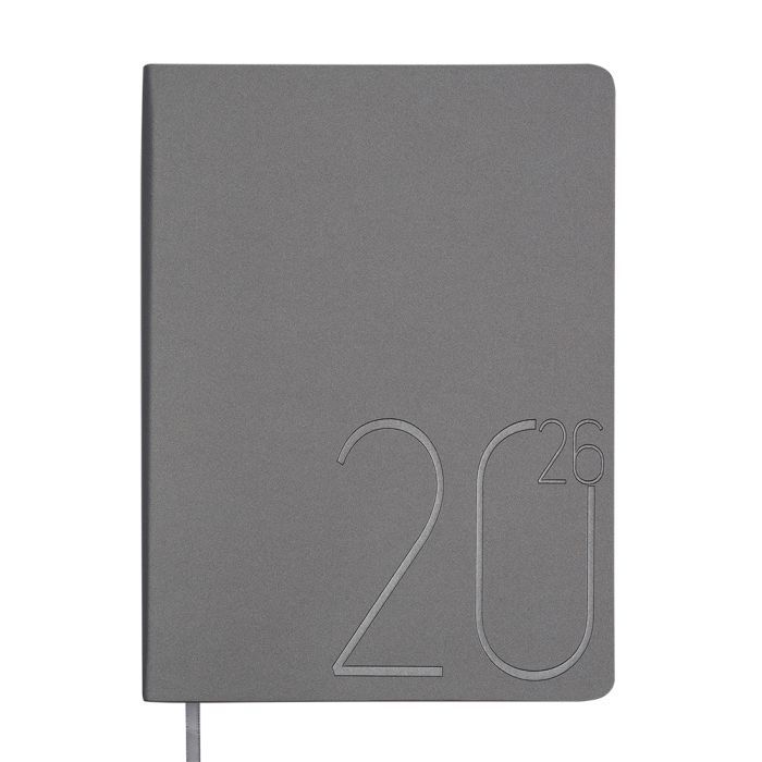 Еженедельник Buromax датированный 2026 STEEL, А5 серебро (BM.2127-24)