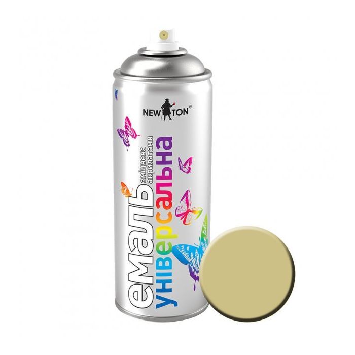 Аерозольна фарба для автомобіля New Ton універсальна 1001 бежевий мат, 400 мл (11947)