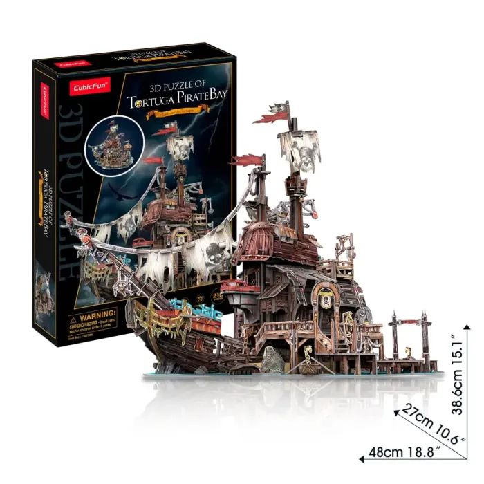 Пазл Cubic Fun 3D Пиратский корабль Тортуга (T4039h) изображение 3