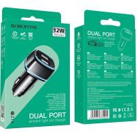 Зарядное устройство BOROFONE BZ14 Max dual port ambient light car charger USB-A Black (BZ14B) изображение 4