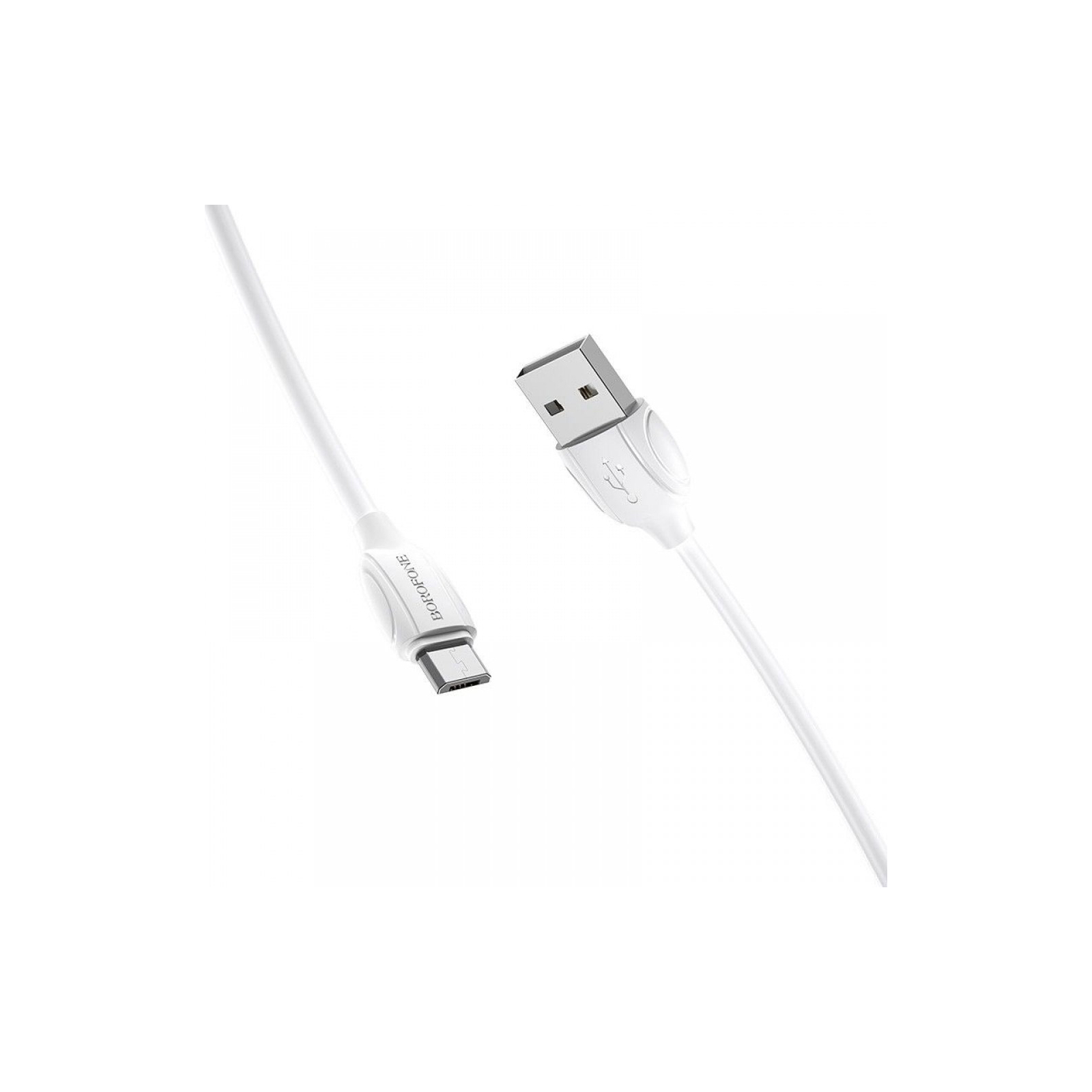 Дата кабель USB 2.0 AM to Micro 5P 1.0m BX19 Benefit 2.4A White BOROFONE (BX19MW) зображення 2