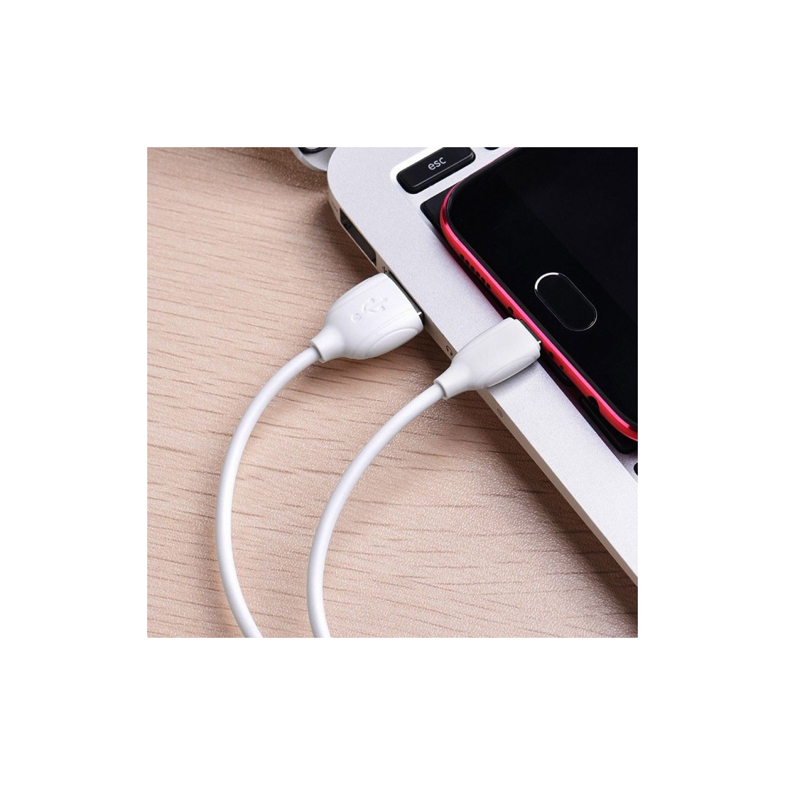 Дата кабель USB 2.0 AM to Micro 5P 1.0m BX19 Benefit 2.4A White BOROFONE (BX19MW) изображение 5