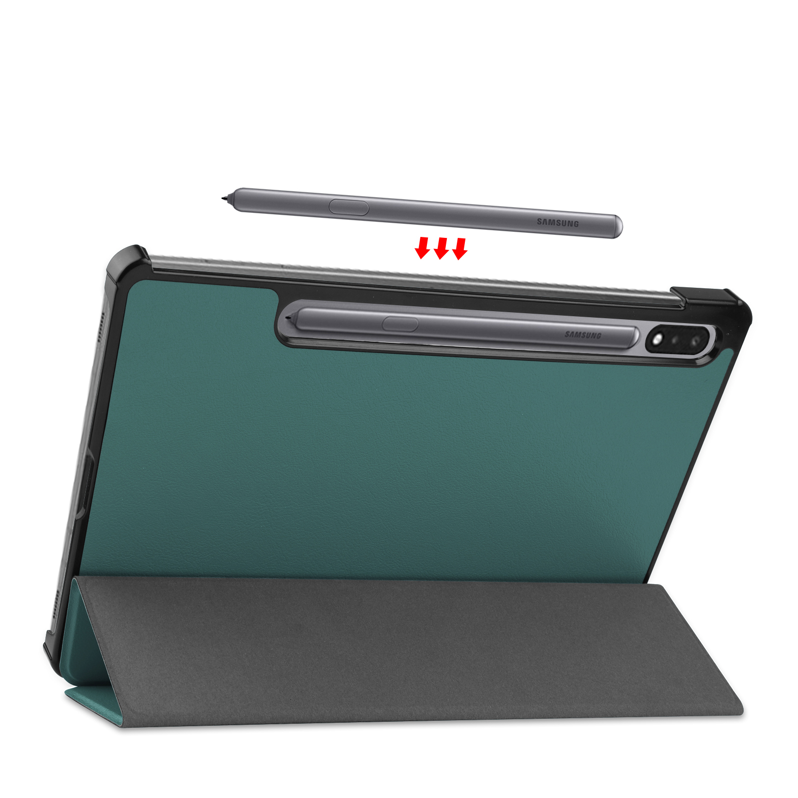 Чохол до планшета BeCover Smart Case Samsung Tab S9 Plus (SM-X810/SM-X816)/S9 FE Plus (SM-X610/SM-X616) 12.4" Dark Green (710323) зображення 5
