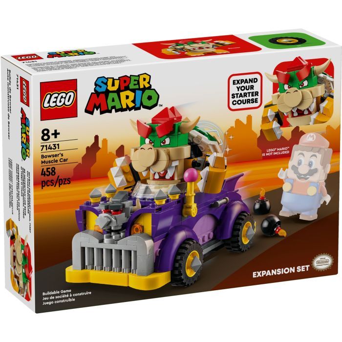 Конструктор LEGO Маслкар Bowser. Дополнительный набор 458 деталей (71431)