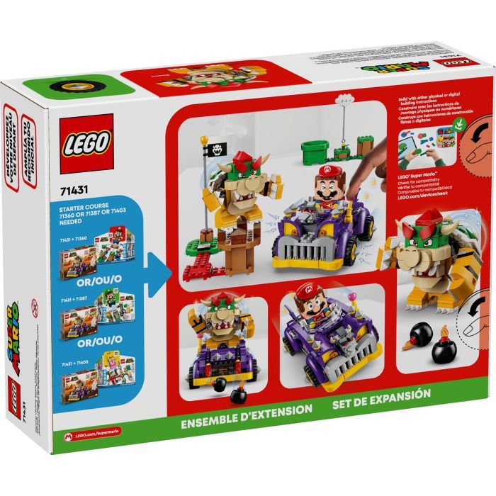 Конструктор LEGO Маслкар Bowser. Дополнительный набор 458 деталей (71431) изображение 9