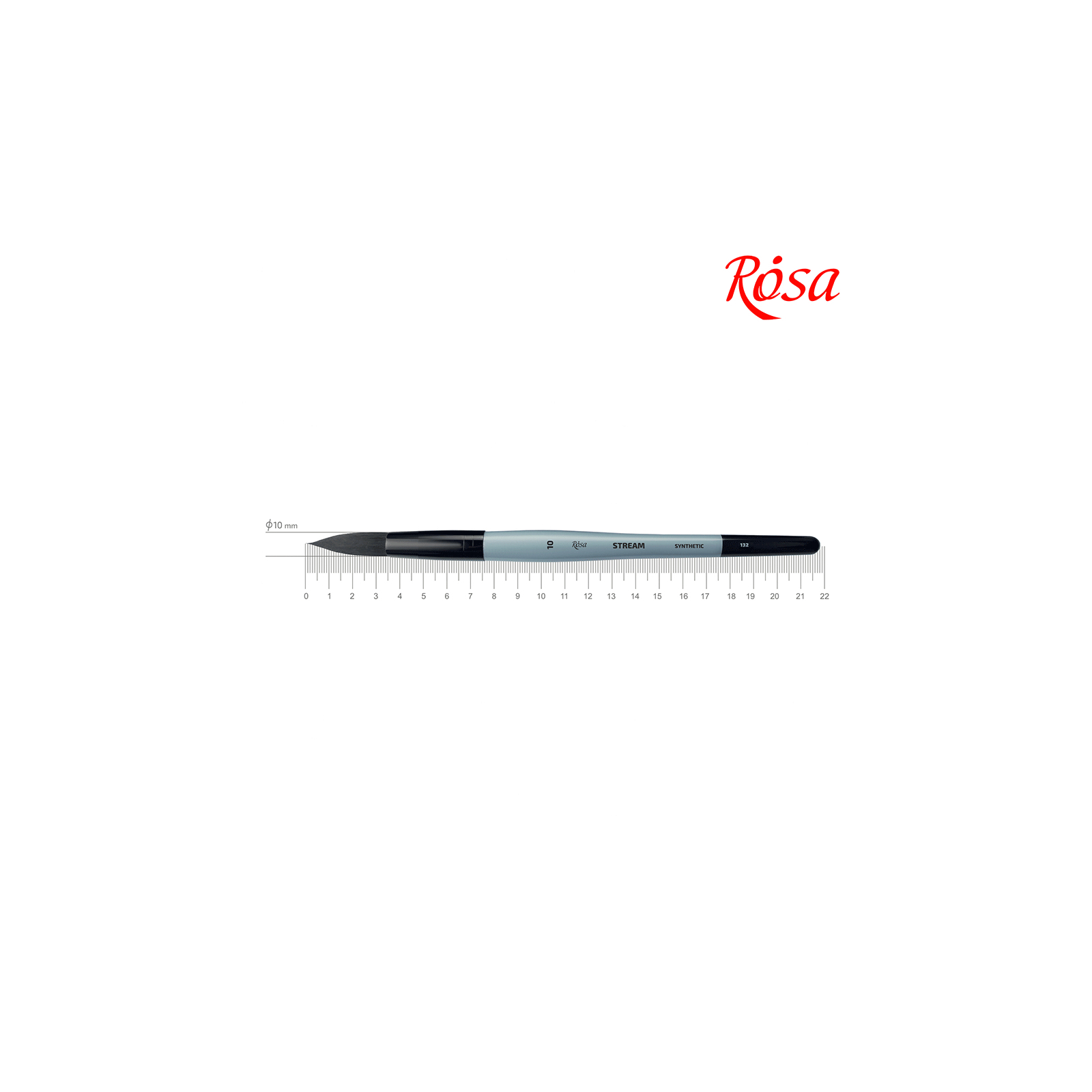 Кисточка для рисования Rosa Синтетика круглая, STREAM 132, № 10 (4823098517245)