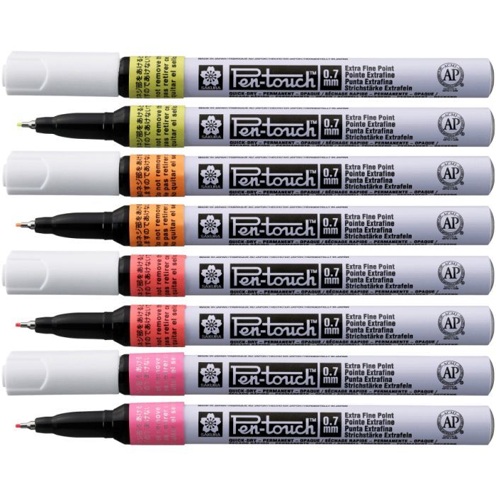 Маркер Sakura Pen-Touch Желтый, флуоресцентный, тонкий (EXTRA FINE) 0.7мм (084511322653) изображение 2