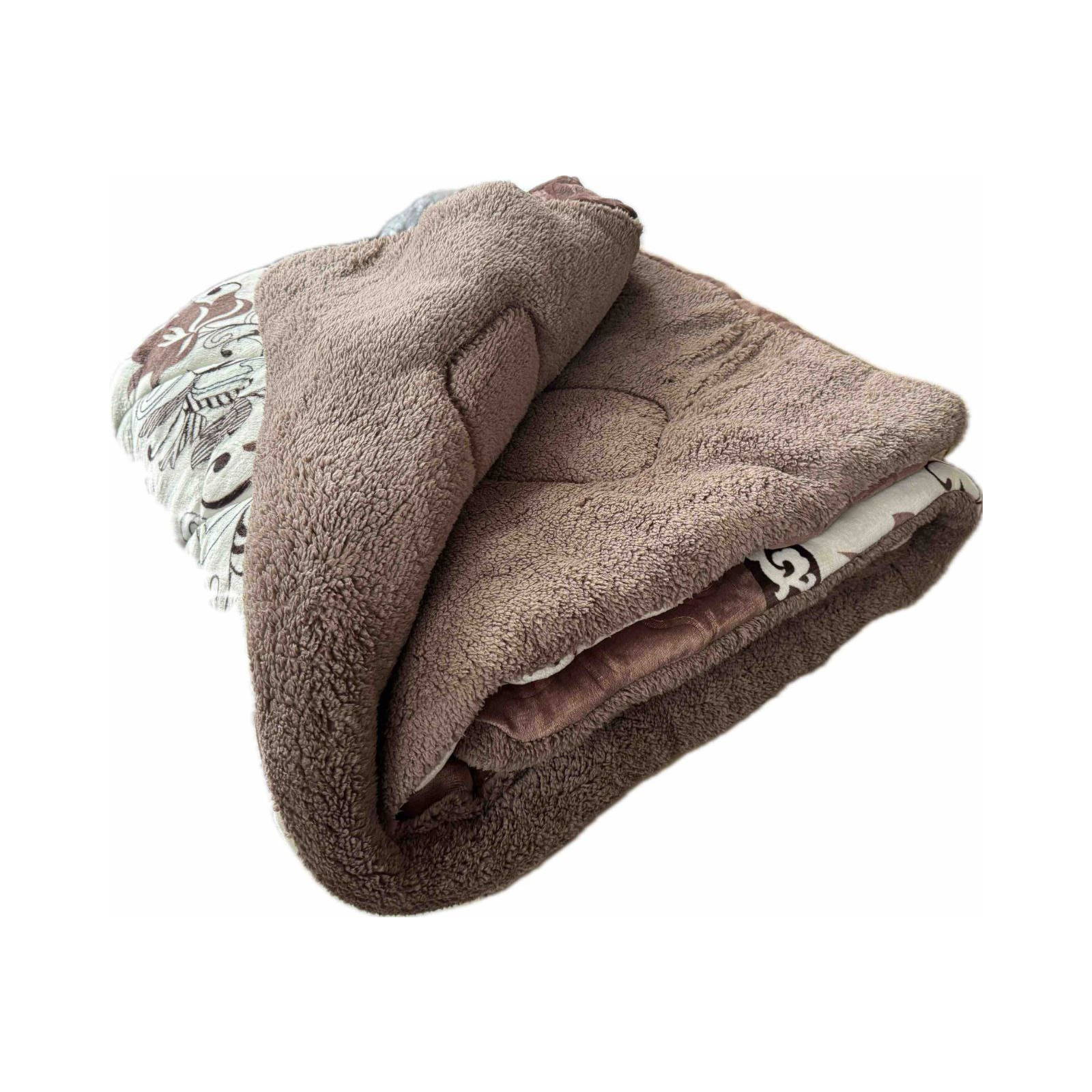 Одеяло Casablanket зимнее Искусственная шерсть Коричневое полуторное 150х215 (150Flanely_коричнева)