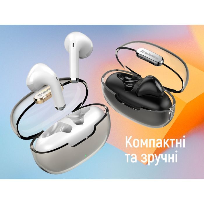 Навушники ColorWay Slim TWS-2 Earbuds Black (CW-TWS2BK) зображення 6