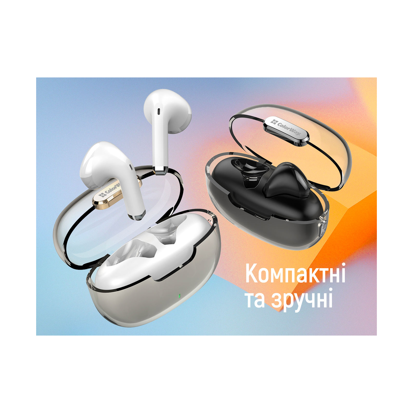 Наушники ColorWay Slim TWS-2 Earbuds White (CW-TWS2WT) изображение 6