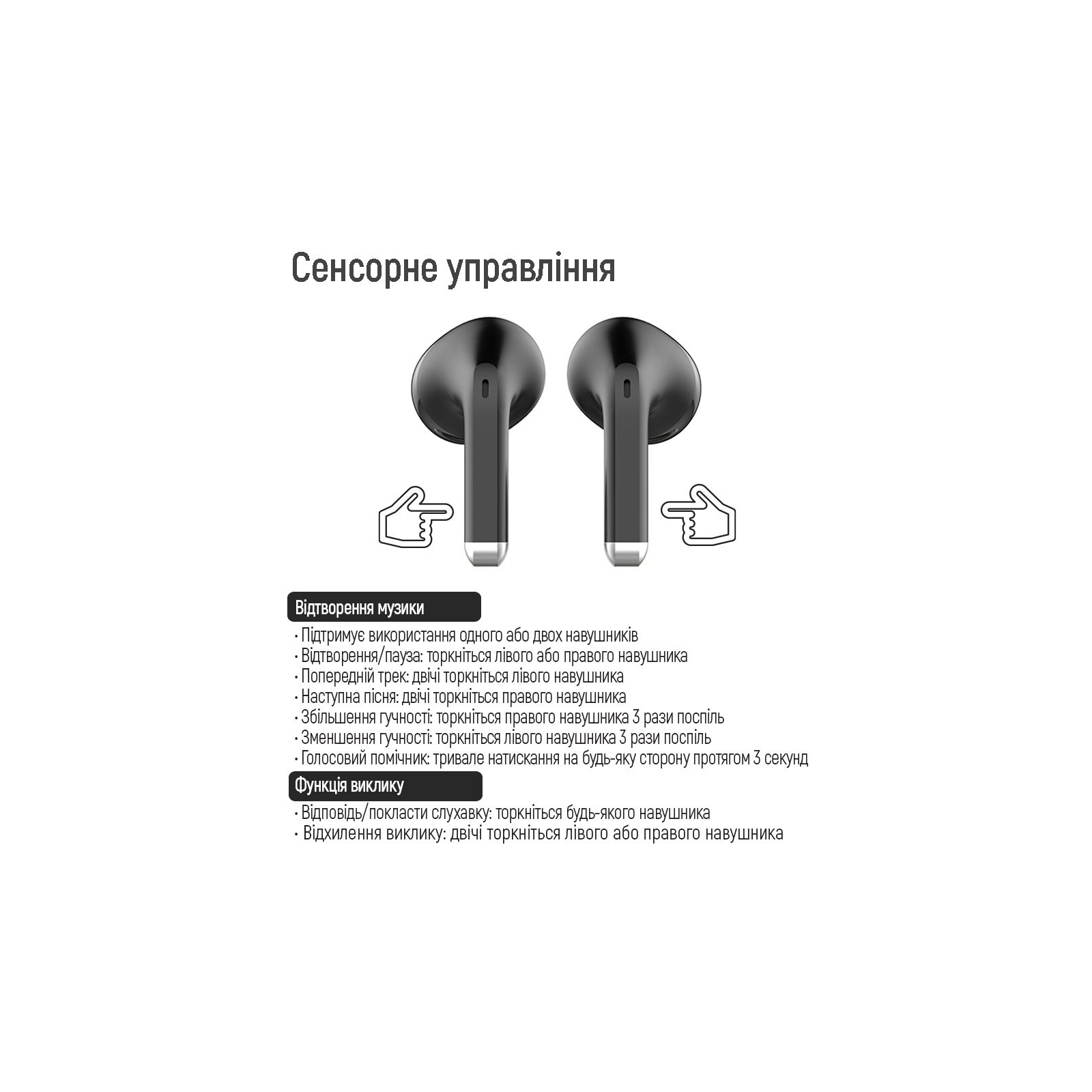 Наушники ColorWay Slim TWS-2 Earbuds Black (CW-TWS2BK) изображение 8