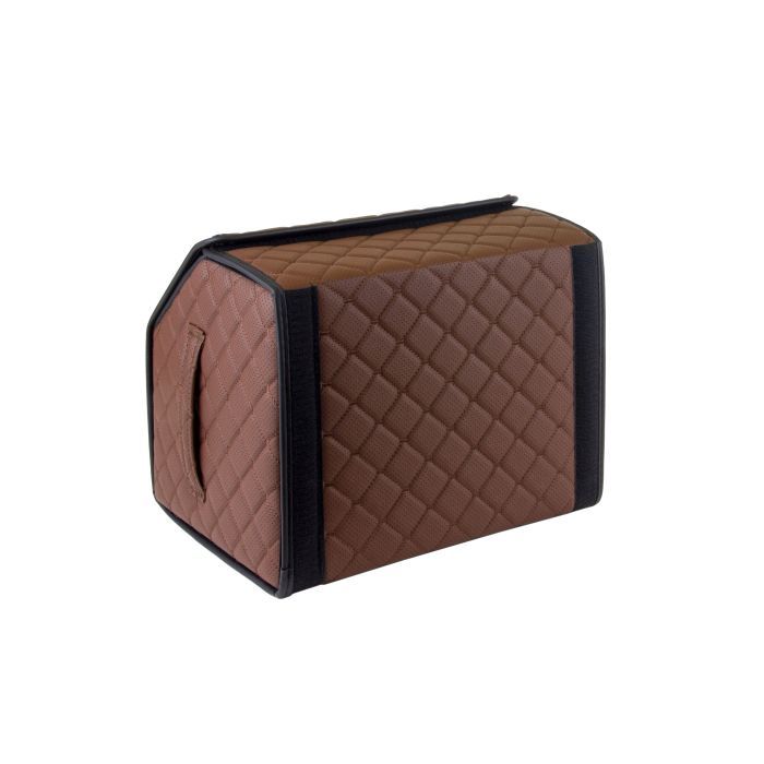 Сумка-органайзер EVAtech ECO S 30x30x35 см коричневая с коричневой нитью (EHECESZZBB) изображение 6