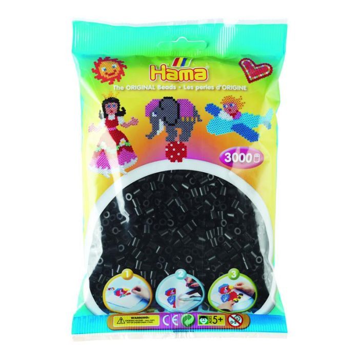 Набор для творчества Hama БИО черные бусины, 3000 шт термомозаика (HM-201-18)