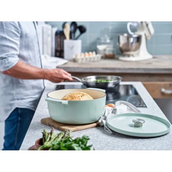 Каструля KitchenAid чавунна з кришкою 3,3 л Фісташкова (CC007433-001) зображення 6