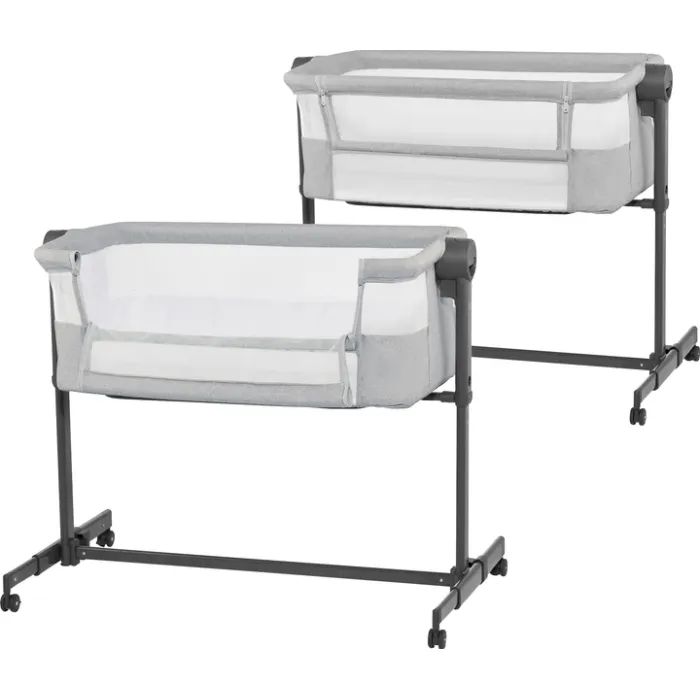 Ліжечко Kinderkraft Приставне ліжечко-люлька Neste Up 2 Light Grey (5902533924523)