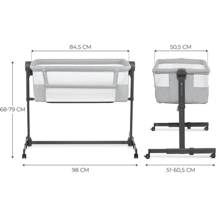 Ліжечко Kinderkraft Приставне ліжечко-люлька Neste Up 2 Light Grey (5902533924523) зображення 5