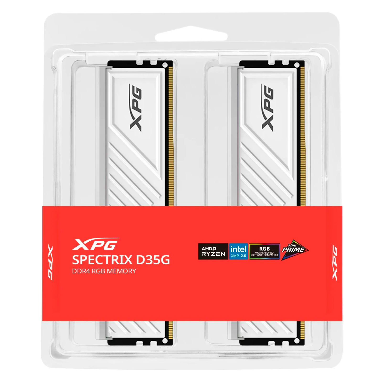 Модуль памяти для компьютера DDR4 64GB (2x32GB) 3600 MHz XPG Spectrix D35G RGB White ADATA (AX4U360032G18I-DTWHD35G) изображение 5