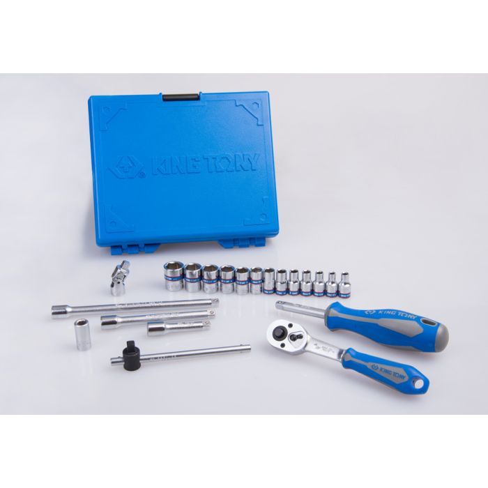 Набор инструментов KING TONY 1/4" 21 шт. (2524MRV) изображение 3