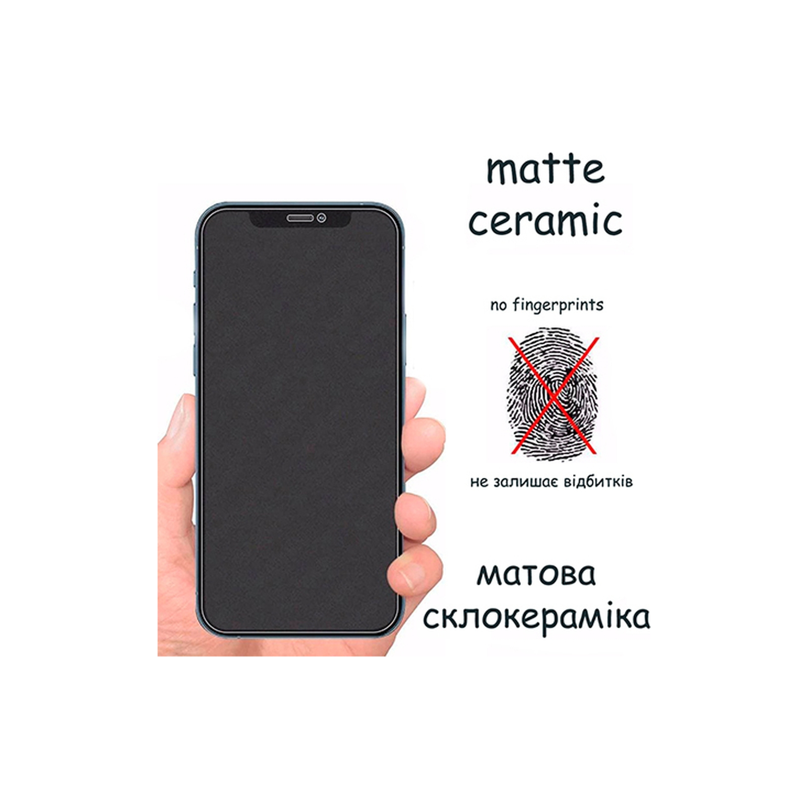 Стекло защитное Drobak Matte Ceramics Anty Spy Apple iPhone 15 Plus (292928) изображение 7