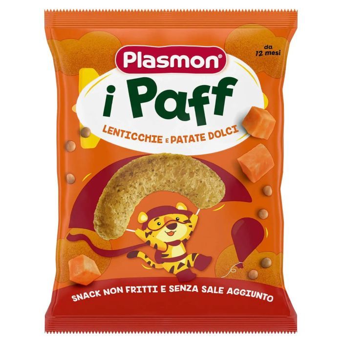 Печенье Plasmon Baby Puffs с чечевицей и сладким картофелем 15 г (1136174)