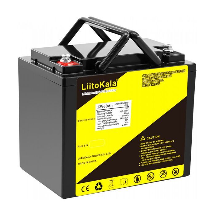 Батарея LiFePo4 Liitokala LiFePO4 12V-60Ah (12V 60Ah LiFePO4) изображение 2