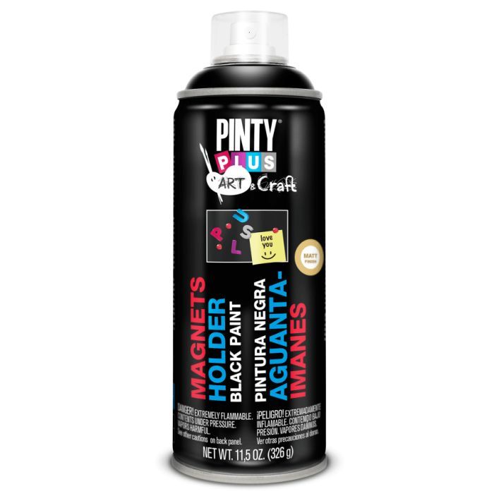 Краска-аэрозоль Pintyplus Черная, с эффектом магнита, 400 мл (8429576260007)