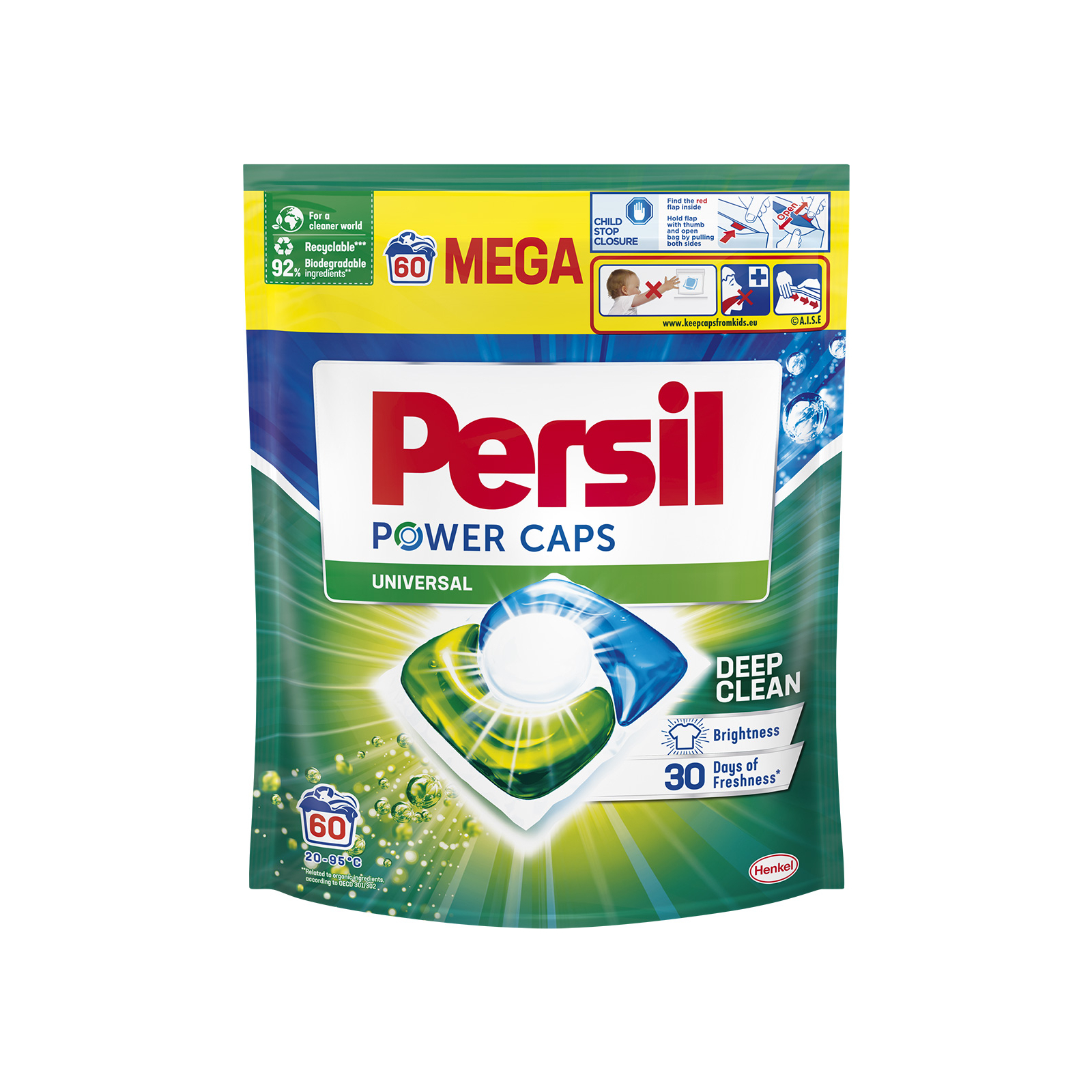 Капсулы для стирки Persil Power Caps Universal Deep Clean 60 шт. (9000101804263)