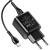 Зарядное устройство HOCO N6 Charmer dual port QC3.0 charger set(Type-C) Black (6931474738998) изображение 3