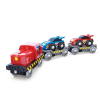 Железная дорога Hape Набор для игрушечной железной дороги Поезд-транспортер для гоночных автомобилей (E3735) изображение 8