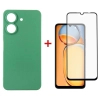 Чехол для мобильного телефона Dengos Kit for Xiaomi Redmi 13C case + glass (Mint) (DG-KM-63)