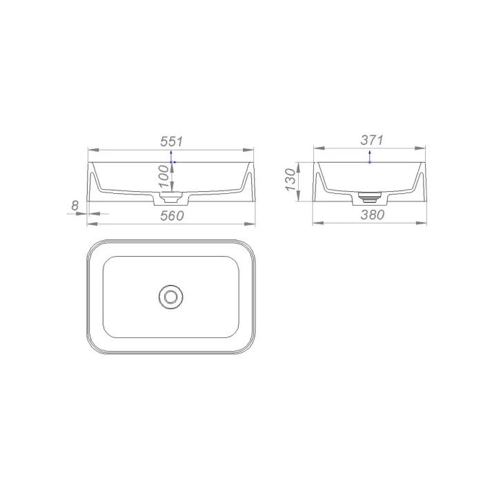Раковина GRANADO Fabero black (gbs1501) зображення 6