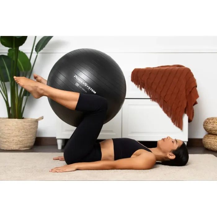 М'яч для фітнесу Power System PS-4013 O75 cm PRO Gymball Black (4013BK-0) зображення 2