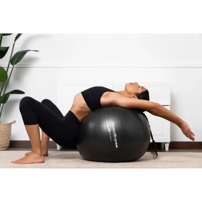 М'яч для фітнесу Power System PS-4013 O75 cm PRO Gymball Black (4013BK-0) зображення 3