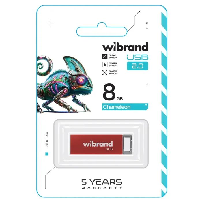 USB флеш накопичувач Wibrand 64GB Chameleon Red USB 2.0 (WI2.0/CH64U6R) зображення 2
