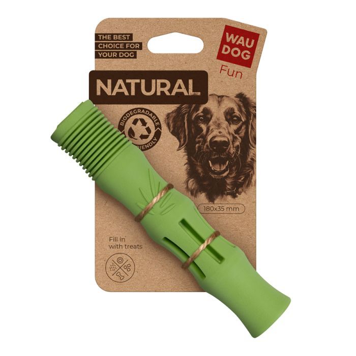 Игрушка для собак WAUDOG Fun Natural Палка 18 см зеленая (621118)