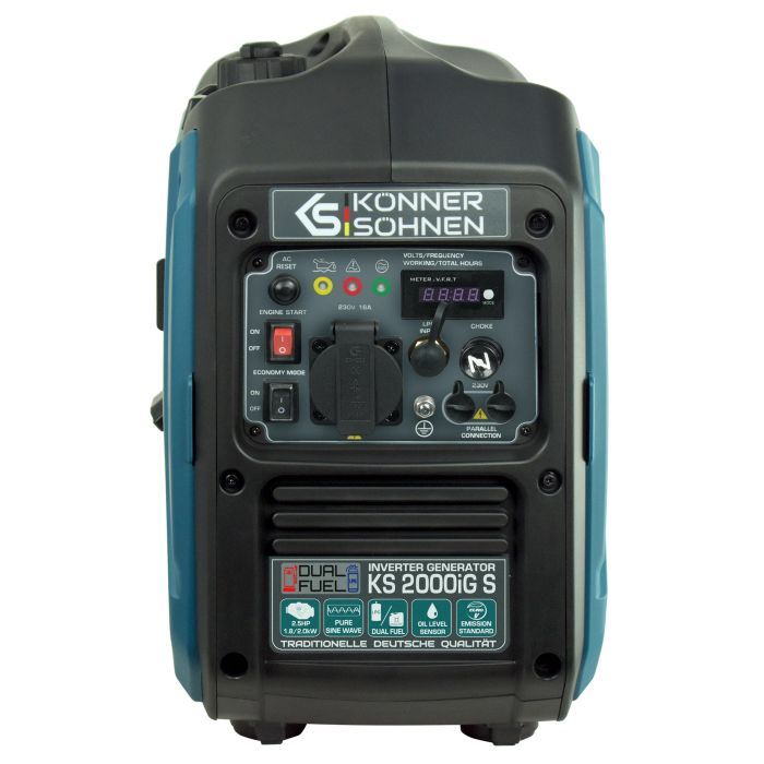 Генератор Konner&Sohnen газо-бензиновий інверторний KS 2000iG S, 230В, 2.0kW, ручний запуск, 19кг (KS2000IGS) зображення 3