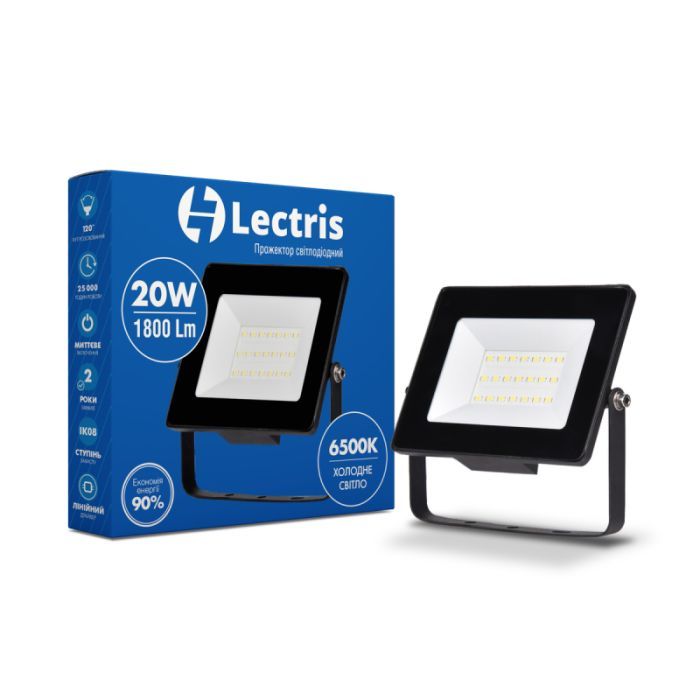 Прожектор Lectris 20W 1800Лм 6500K 185-265V IP65 (1-LС-3002)