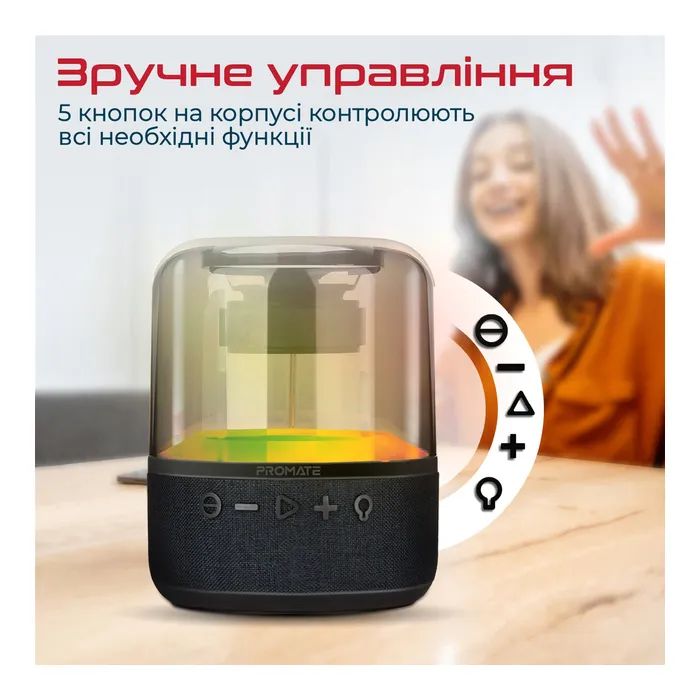 Акустическая система Promate Glitz-L Black (glitz-l.black) изображение 7