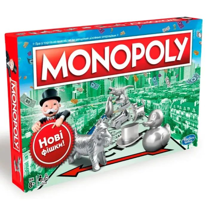 Настільна гра Hasbro Класична Монополія українська версія (C1009)