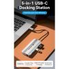 Концентратор Vention USB 3.1 Type-C to HDMI 4K60Hz/USB 3.0x3/PD 100W 5-in-1 (TQDHB) зображення 2